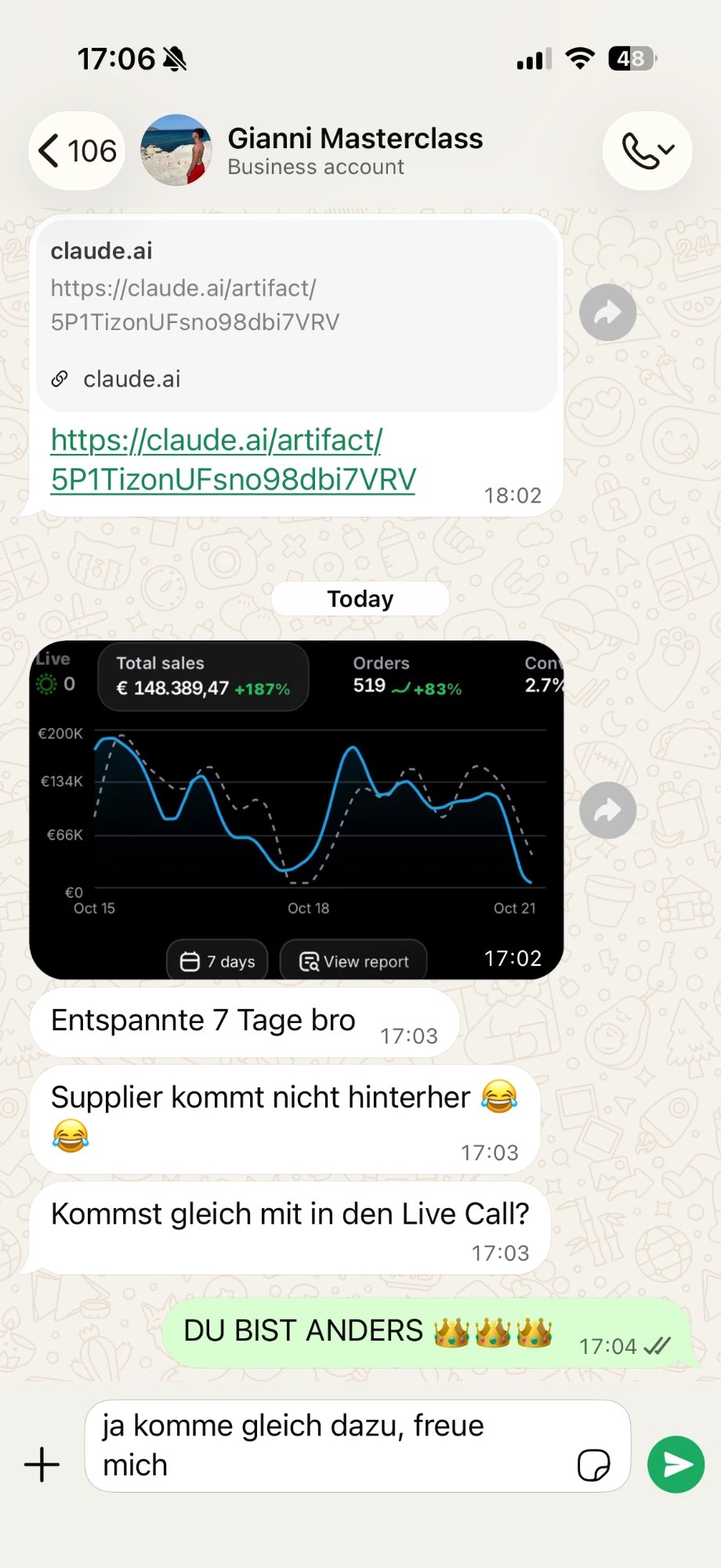 Chat mit Gianni
